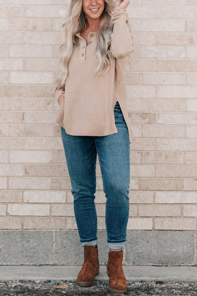Women‘s Oversized Waffle Knit Sweater