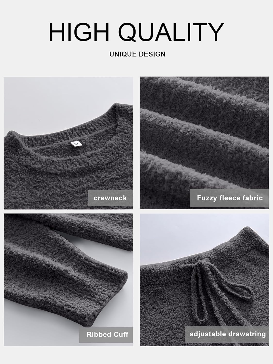 Women's Fuzzy Fleece Pajama Sets