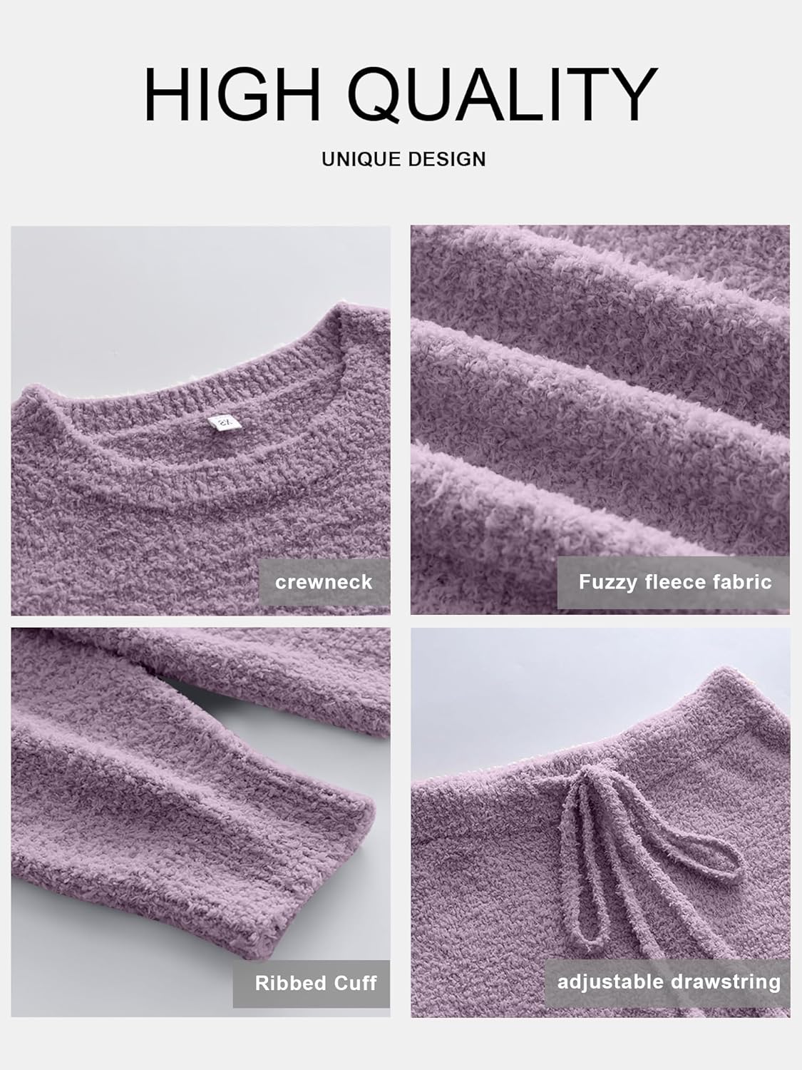 Women's Fuzzy Fleece Pajama Sets