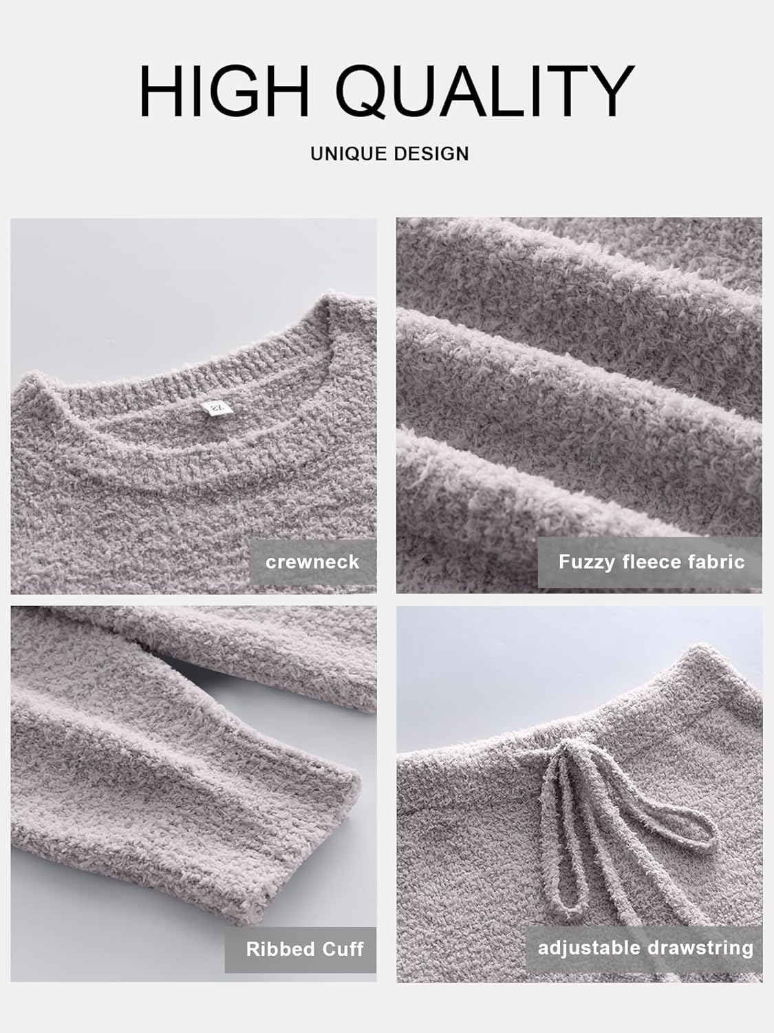 Women's Fuzzy Fleece Pajama Sets