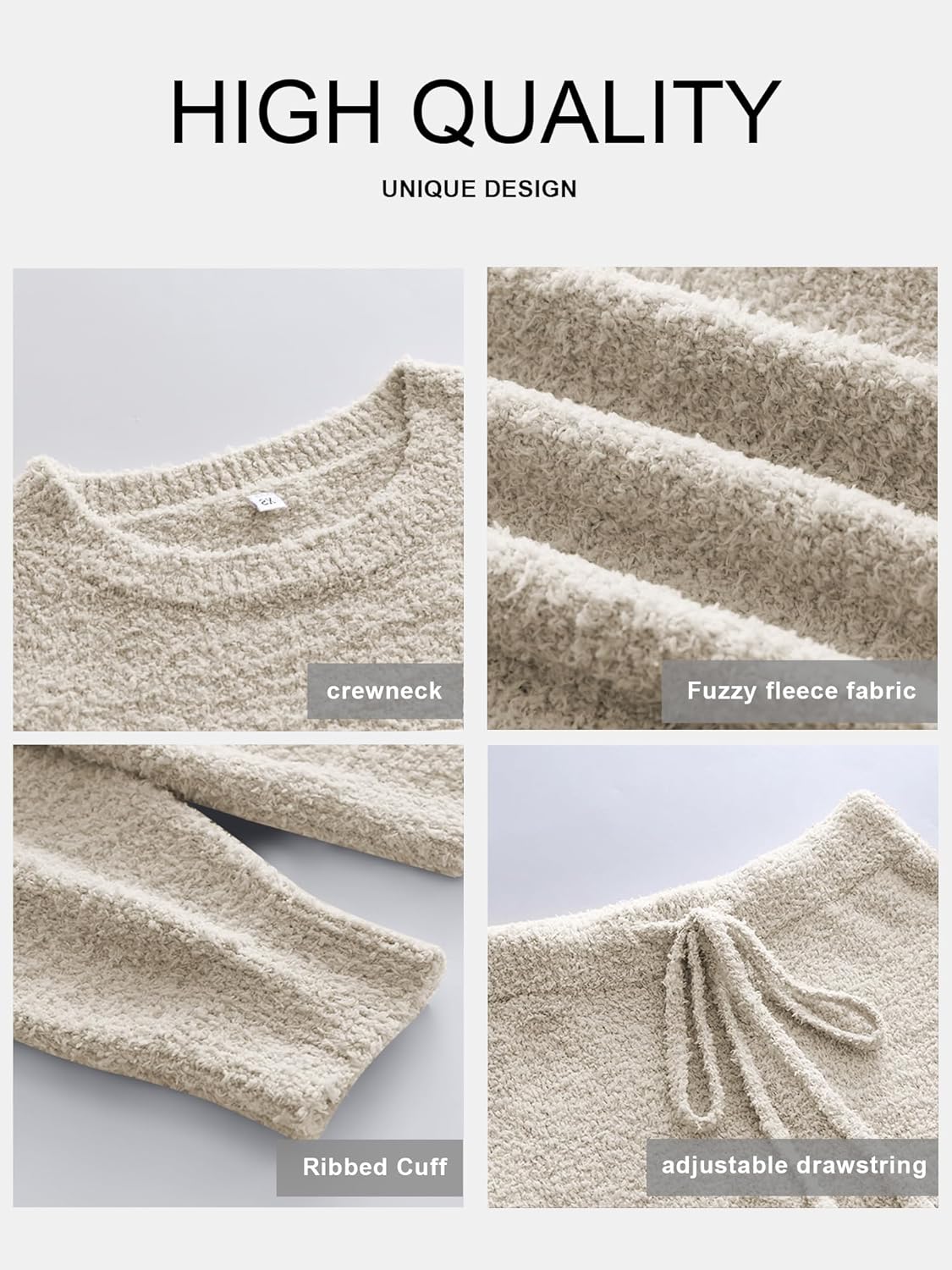 Women's Fuzzy Fleece Pajama Sets