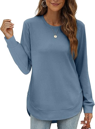 Women's Crewneck Long Sleeve Shirts