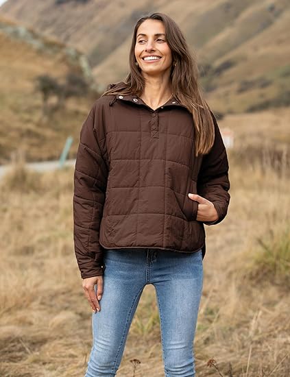 Women's Quilted Lightweight Hooded Puffer Jacket