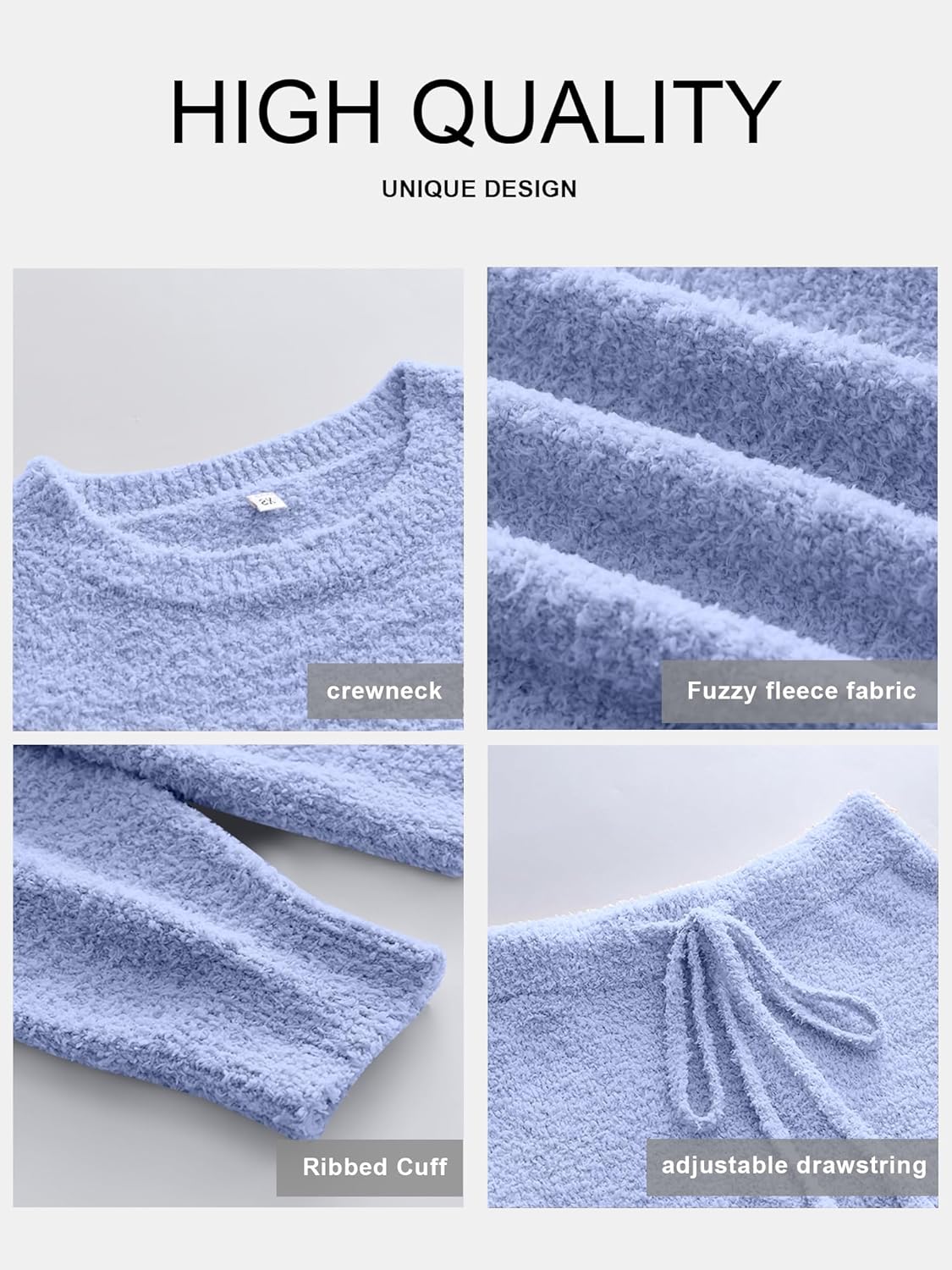 Women's Fuzzy Fleece Pajama Sets