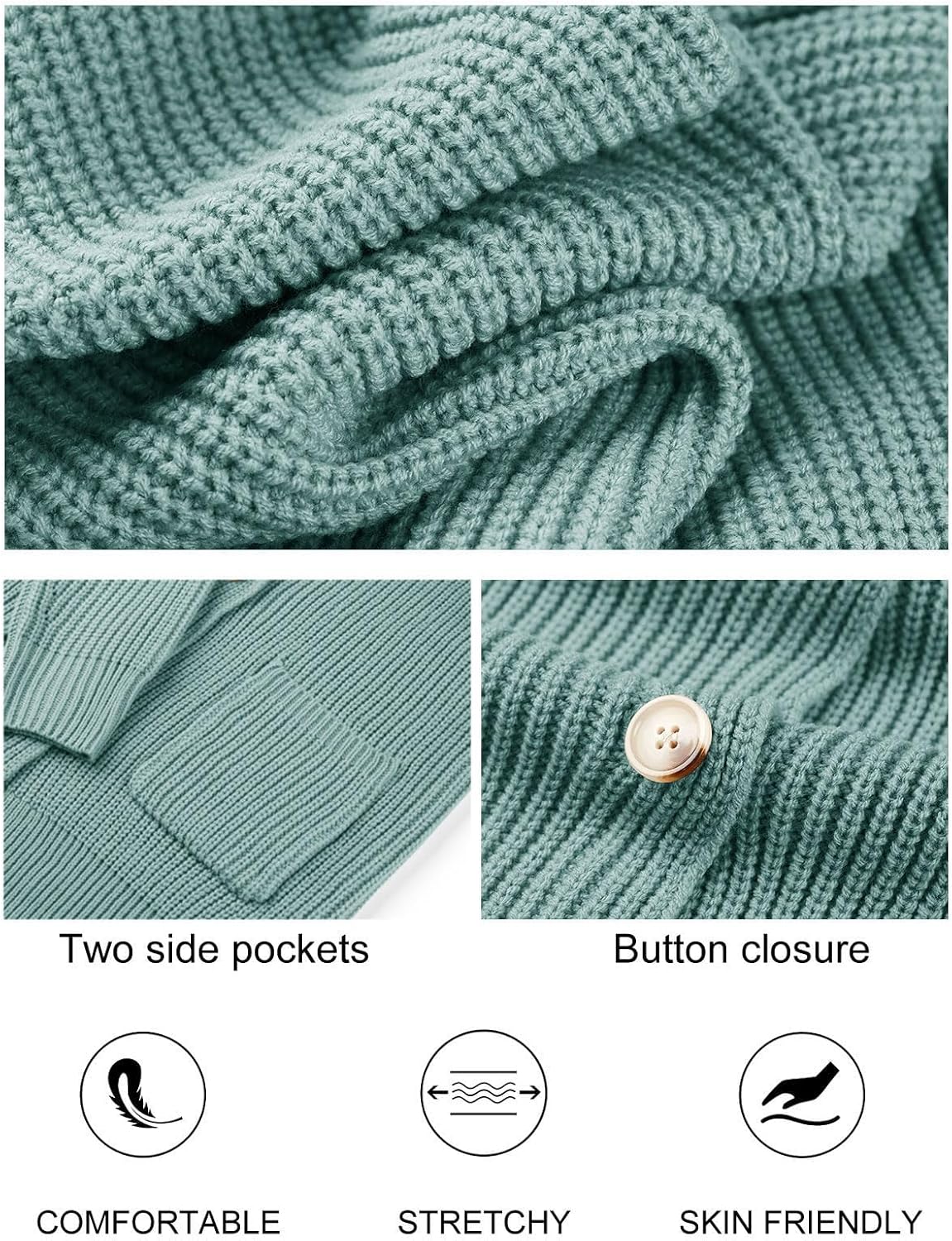 Women's Long Sleeve Button Lapel Oversized Cardigan