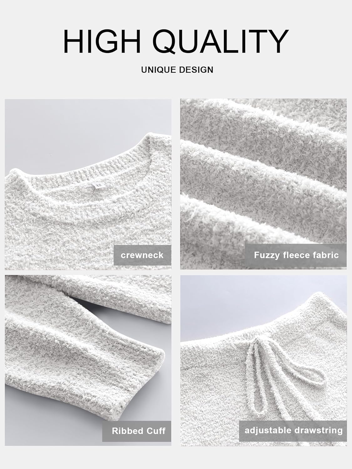 Women's Fuzzy Fleece Pajama Sets