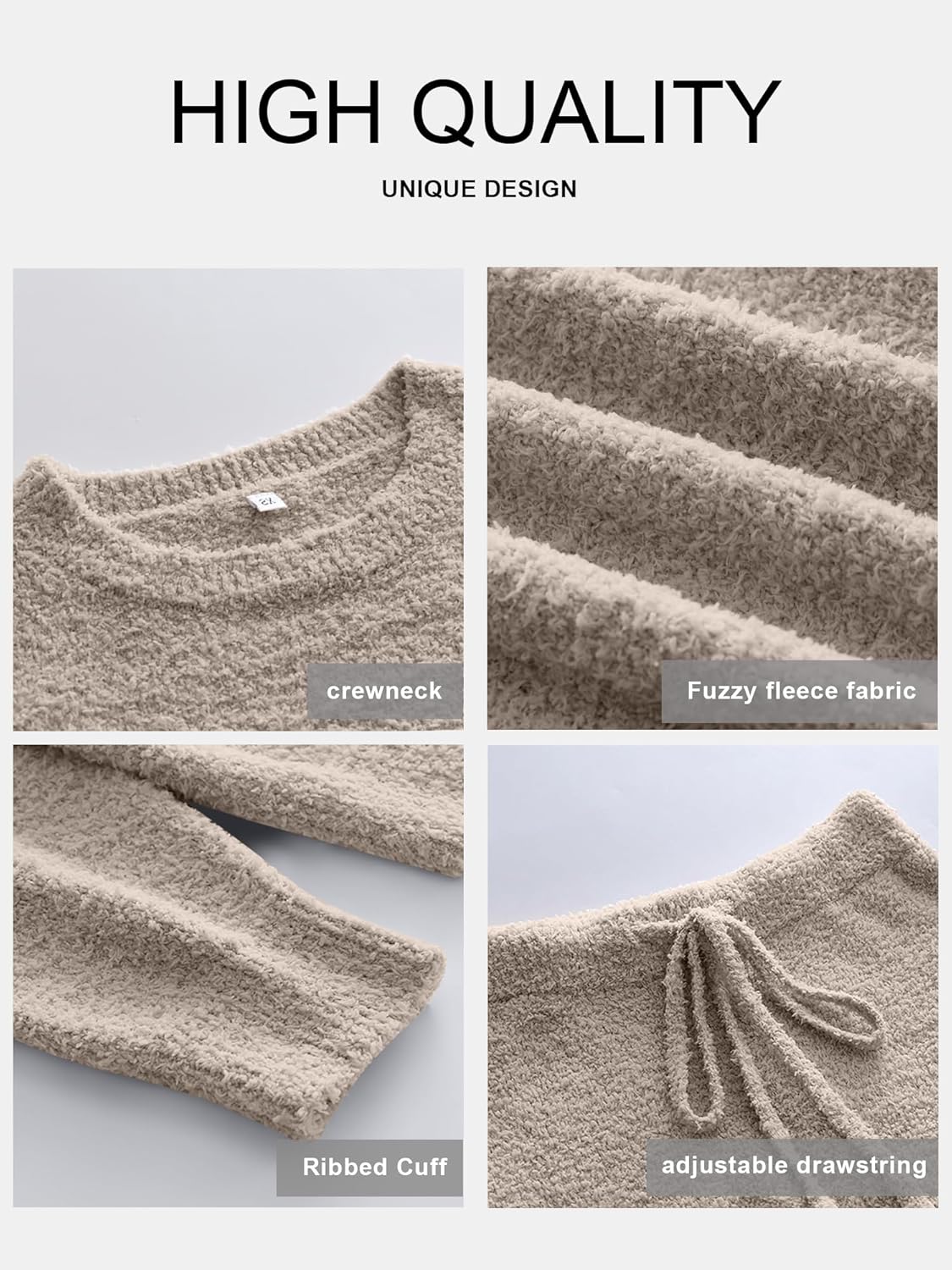 Women's Fuzzy Fleece Pajama Sets