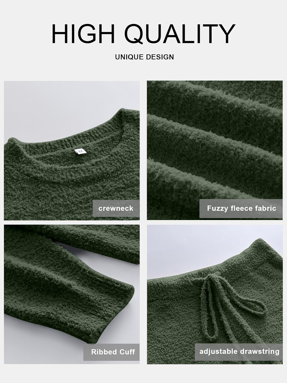 Women's Fuzzy Fleece Pajama Sets