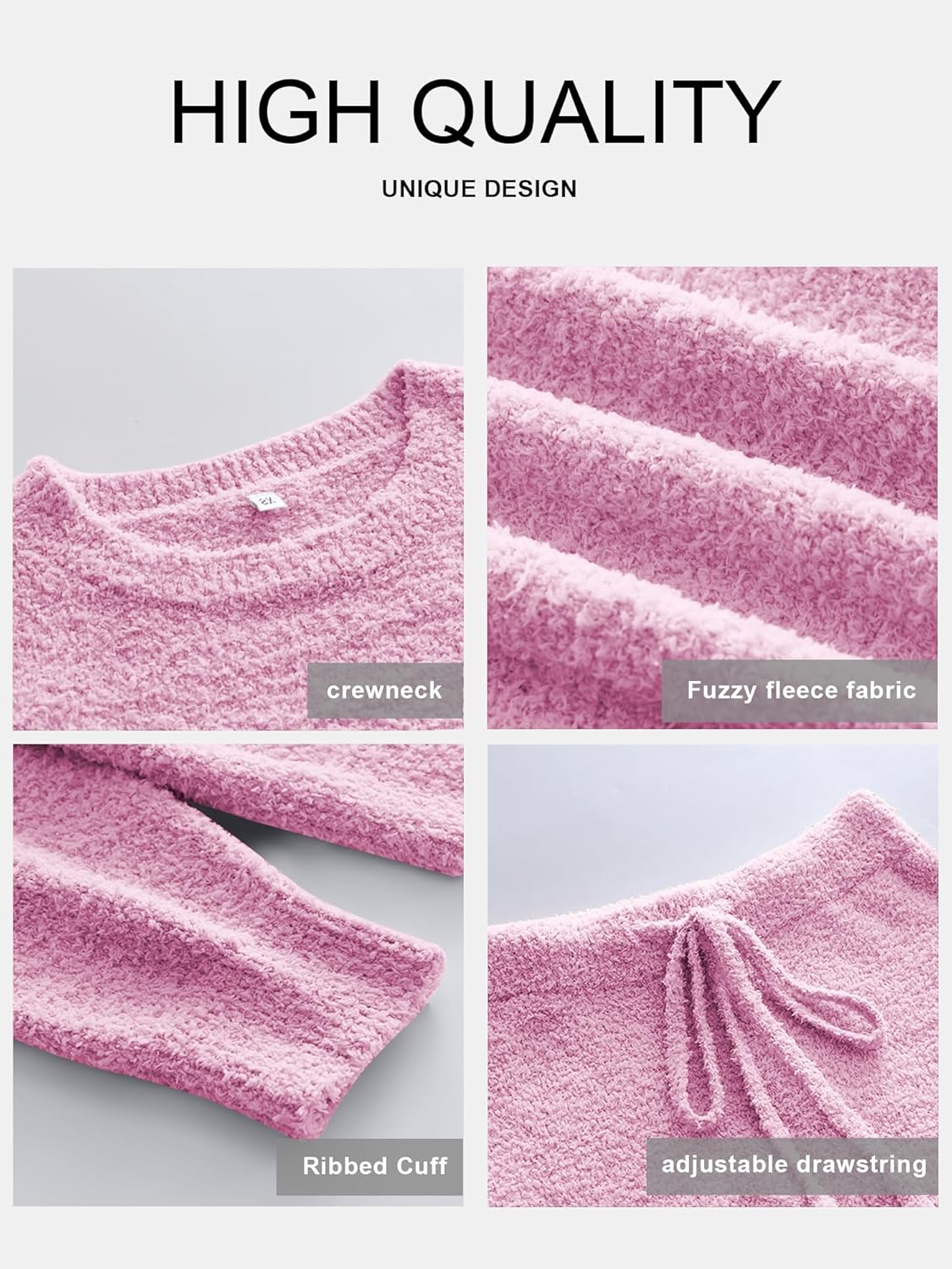 Women's Fuzzy Fleece Pajama Sets
