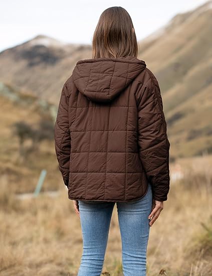 Women's Quilted Lightweight Hooded Puffer Jacket