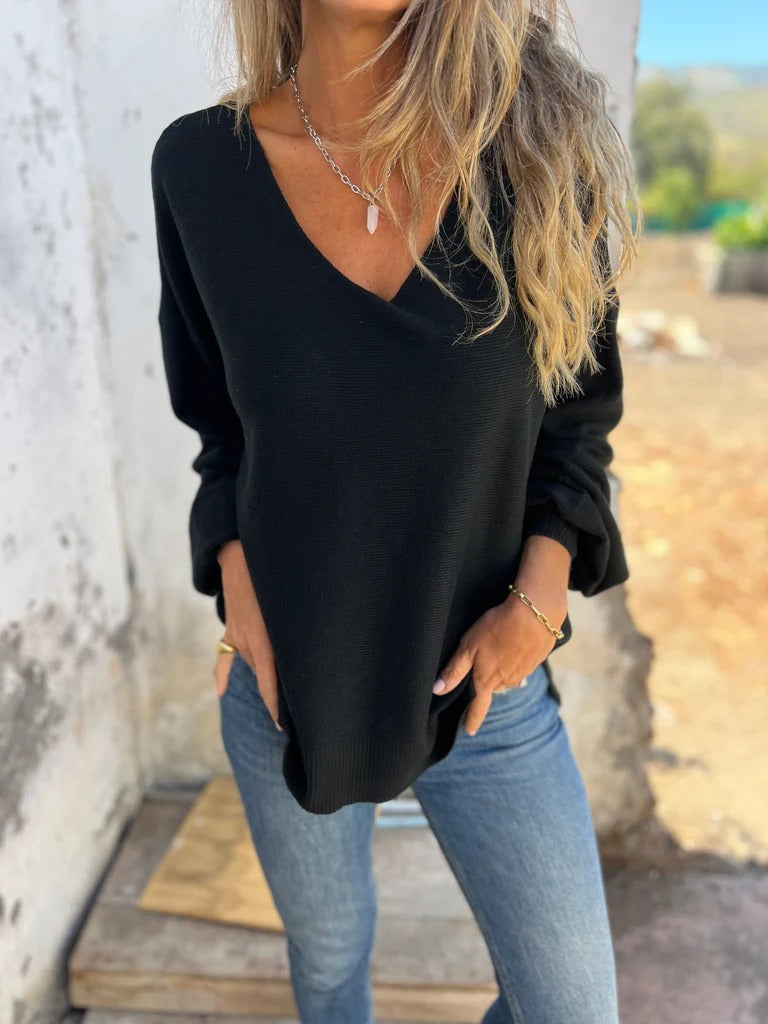 Fall V-neck Comfort Sweater Pullover