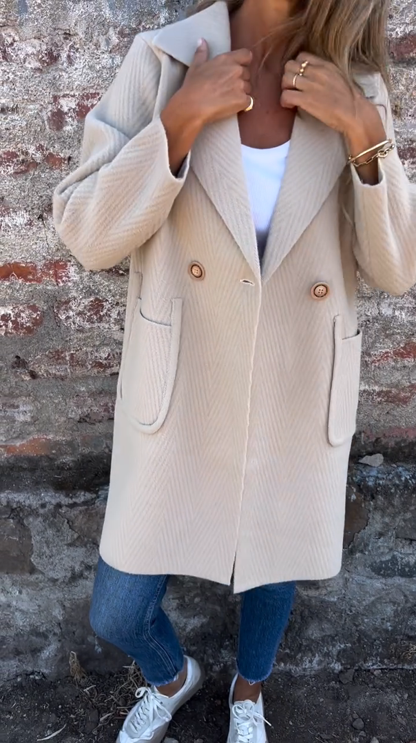 Casual Lapel Single-breasted Long Coat