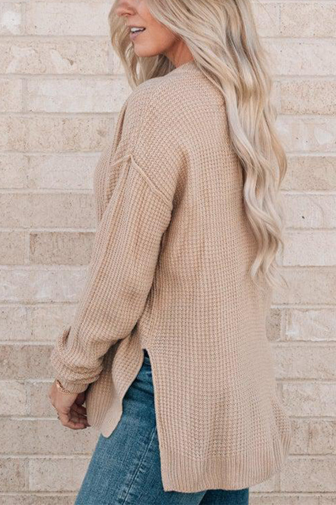 Women‘s Oversized Waffle Knit Sweater