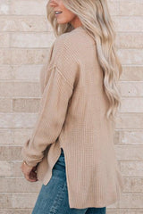 Women‘s Oversized Waffle Knit Sweater
