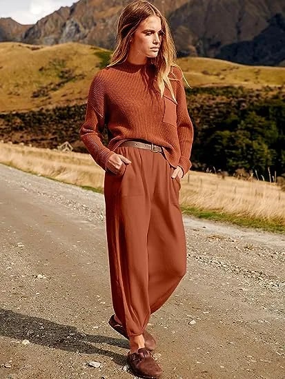 Fall Knit Top Sweater Set