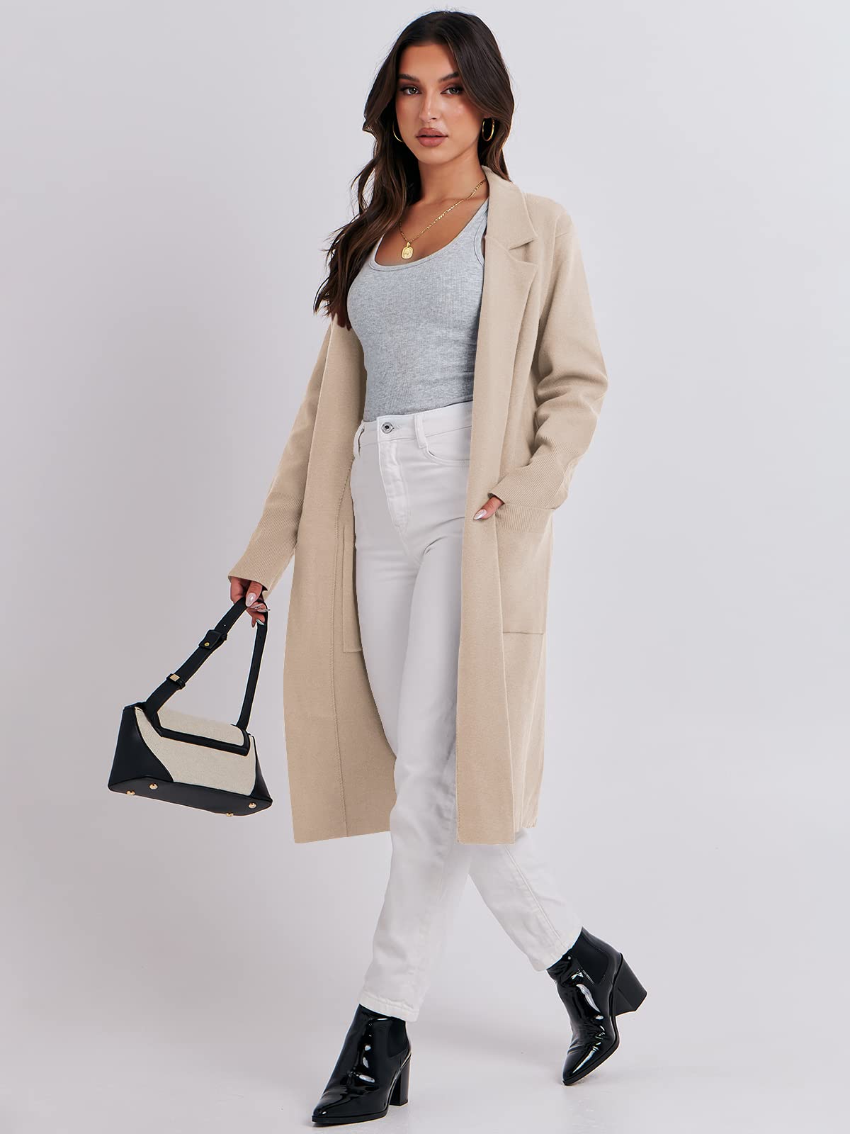 Women Oversized Open Front Coat Outwear