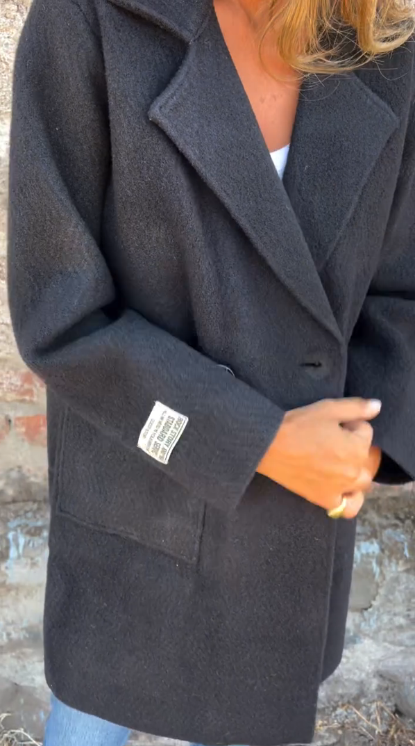 Casual Lapel Single-breasted Long Coat