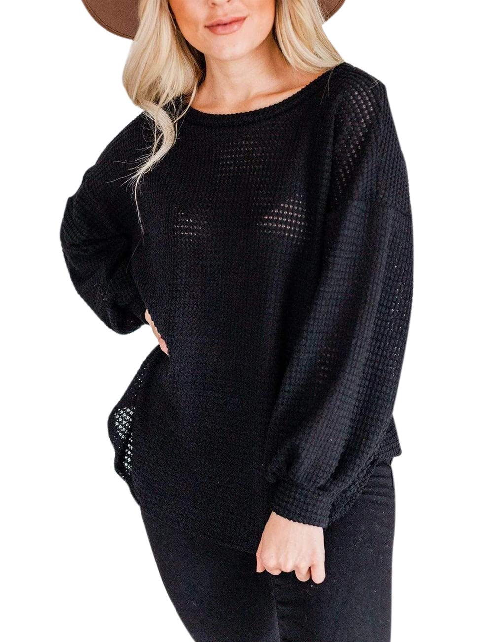 Fall Full Cozy Waffle Pullover