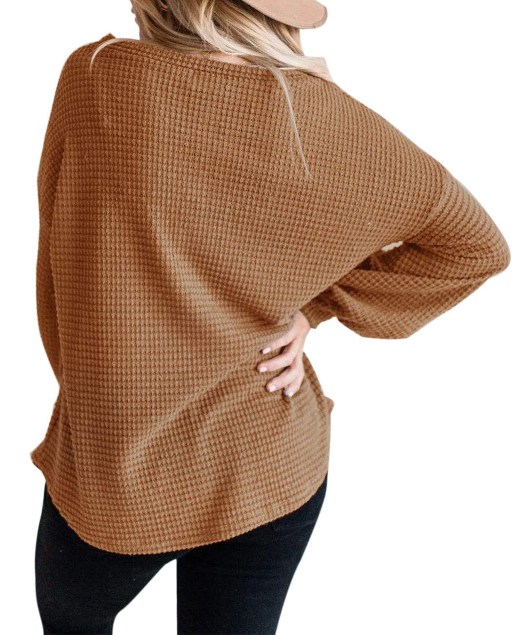 Fall Full Cozy Waffle Pullover
