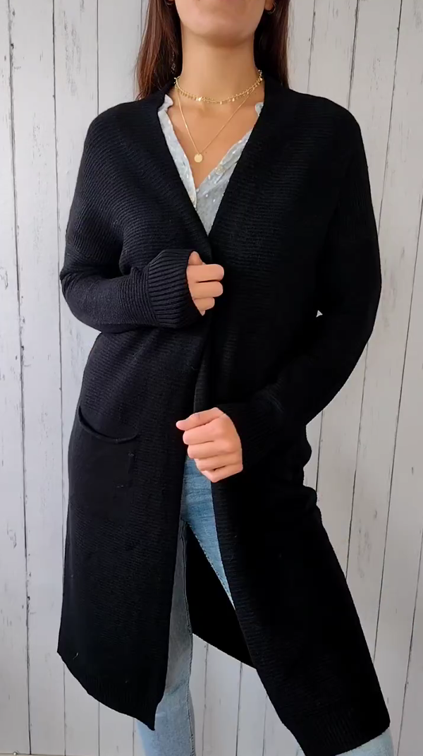 Women's horizontal knit cardigan