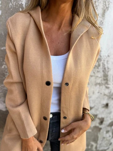 Casual Single Breasted Hooded Jacket