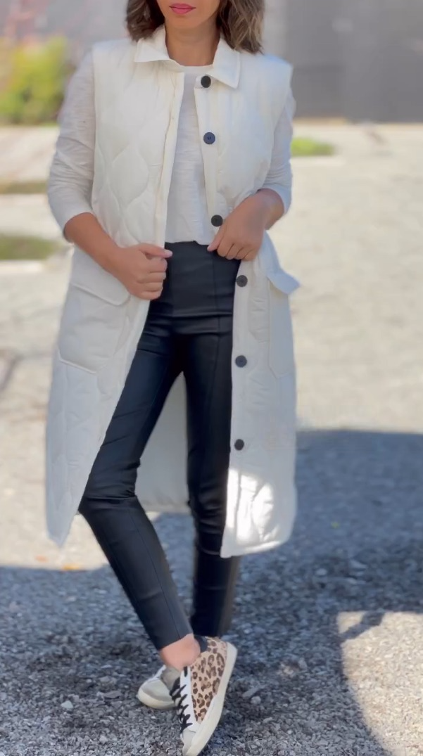 Clasi Sleeveless Argyle Quilted Down Vest