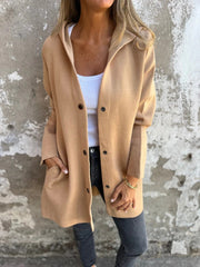 Casual Single Breasted Hooded Jacket