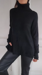 Women's Oversized Turtleneck Long Sleeve Casual Pullover Knit Tunic Sweater-BUY 2 GET FREE SHIPPING