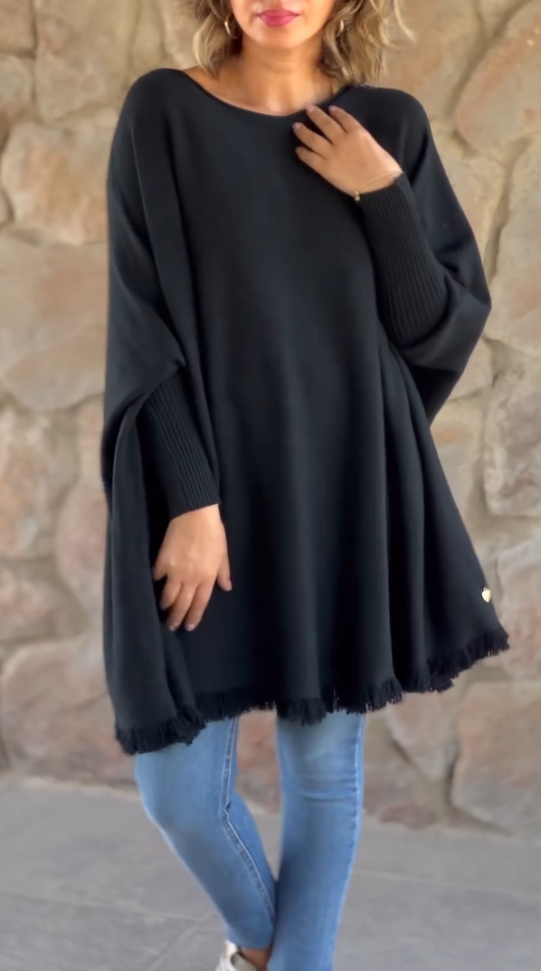 Casual Round Neck Long Lace Trim Pullover