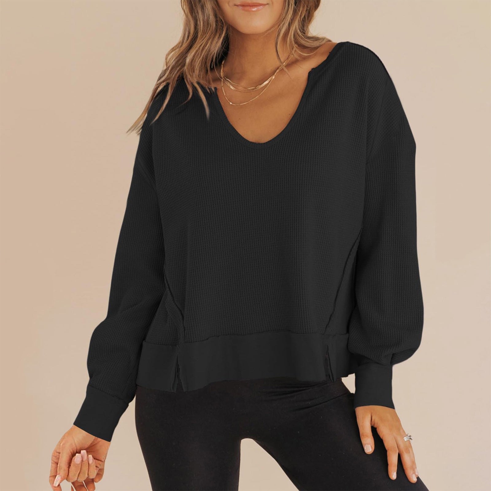 Women's V-Neck Casual Pullover Top (Buy 2 Free Shipping)