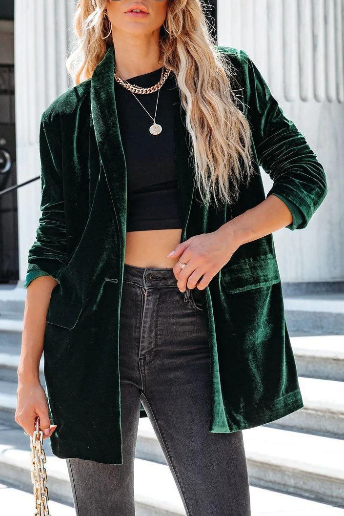 Don't Think Twice Velvet Cardigan Coat