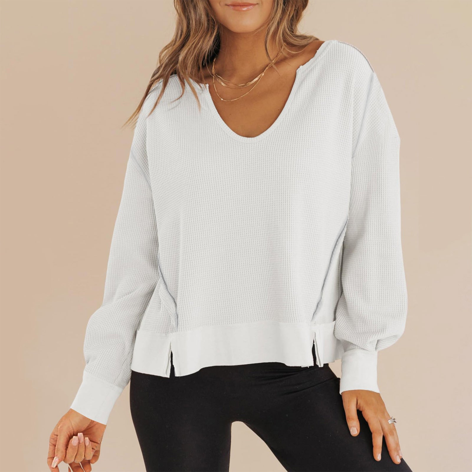 Women's V-Neck Casual Pullover Top (Buy 2 Free Shipping)