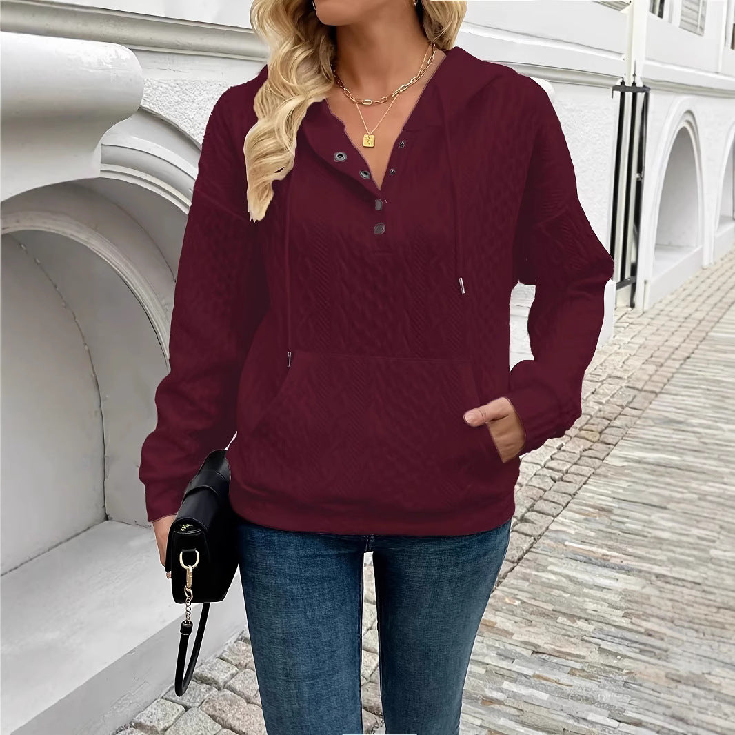 2024 Amazon Cross-Border New Knitted Jacquard Long-Sleeved Loose Sweatshirt In Large Quantities