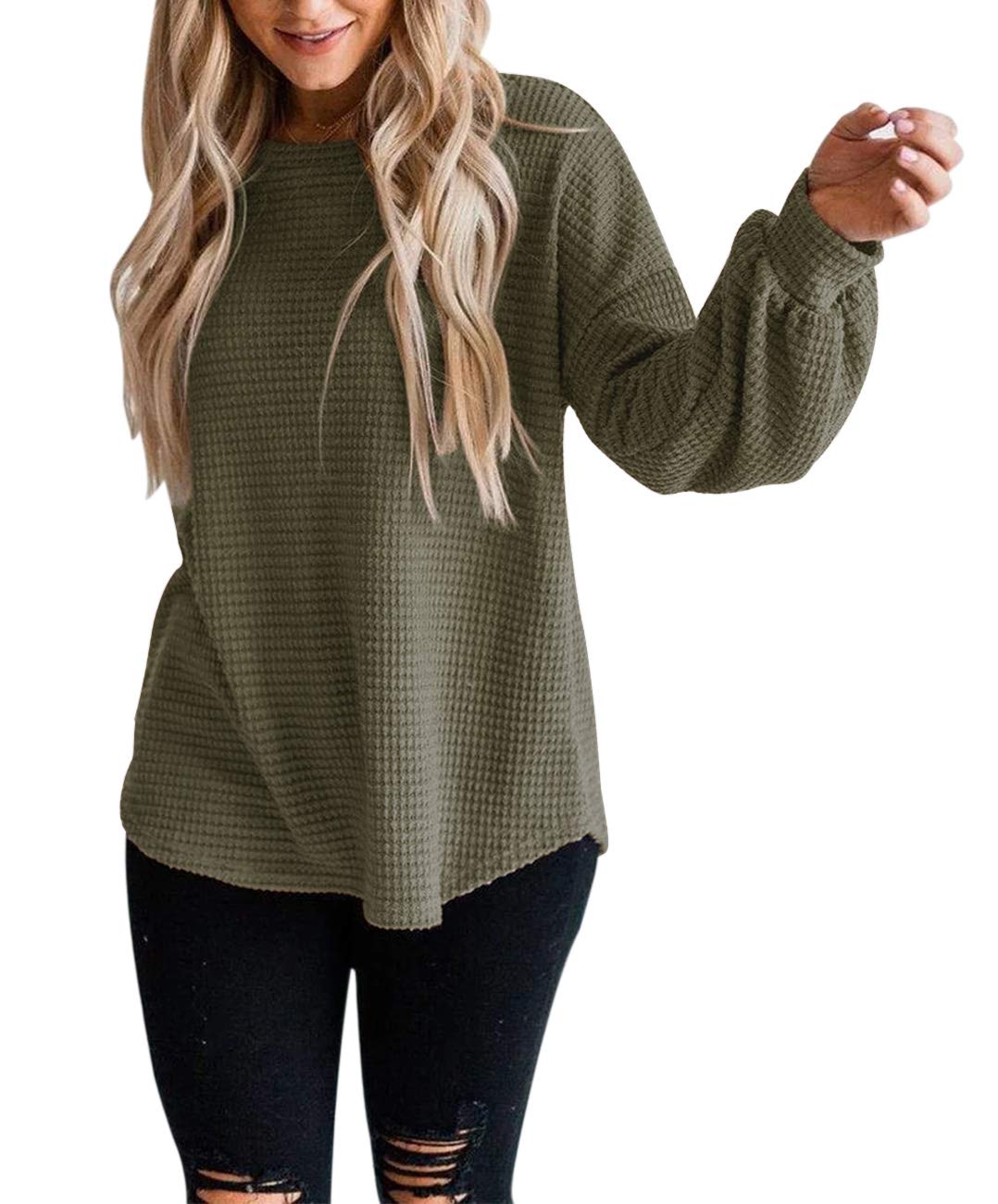 Fall Full Cozy Waffle Pullover