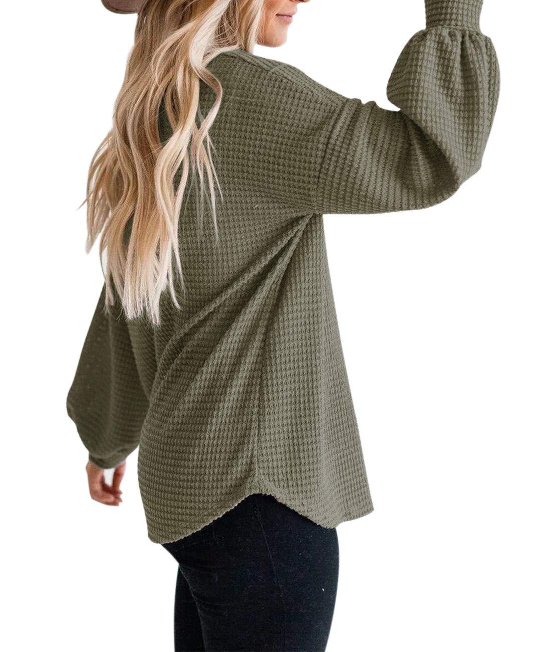 Fall Full Cozy Waffle Pullover