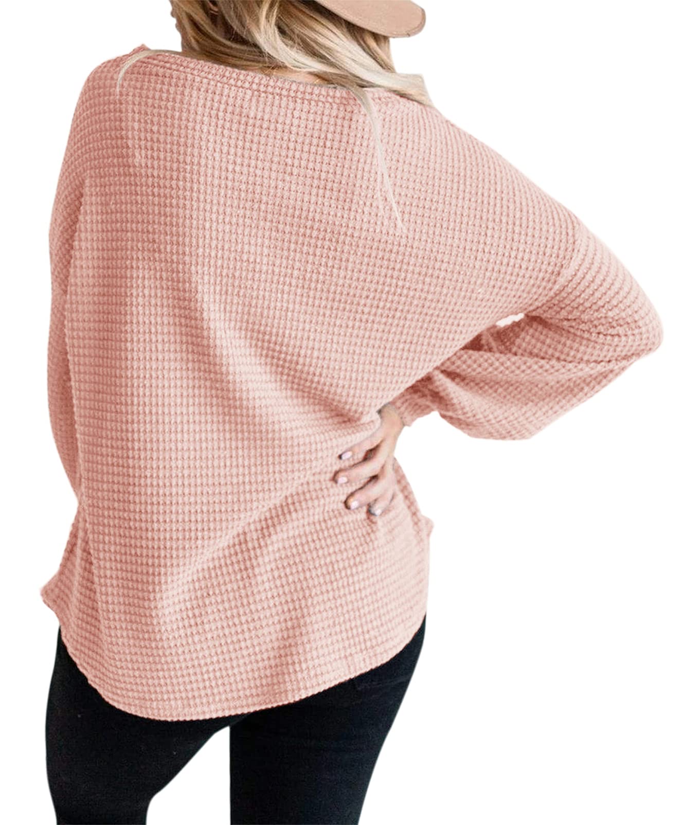 Fall Full Cozy Waffle Pullover