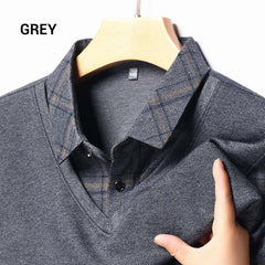 🎉Black Friday - Early Bird Price🎁Men's Faux Two-Piece Long Sleeve Top
