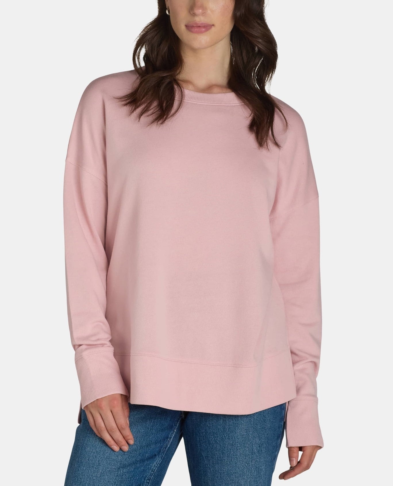 Women's High Low Hem Side Slit Pullover Sweatshirt (Buy 2 Free Shipping)