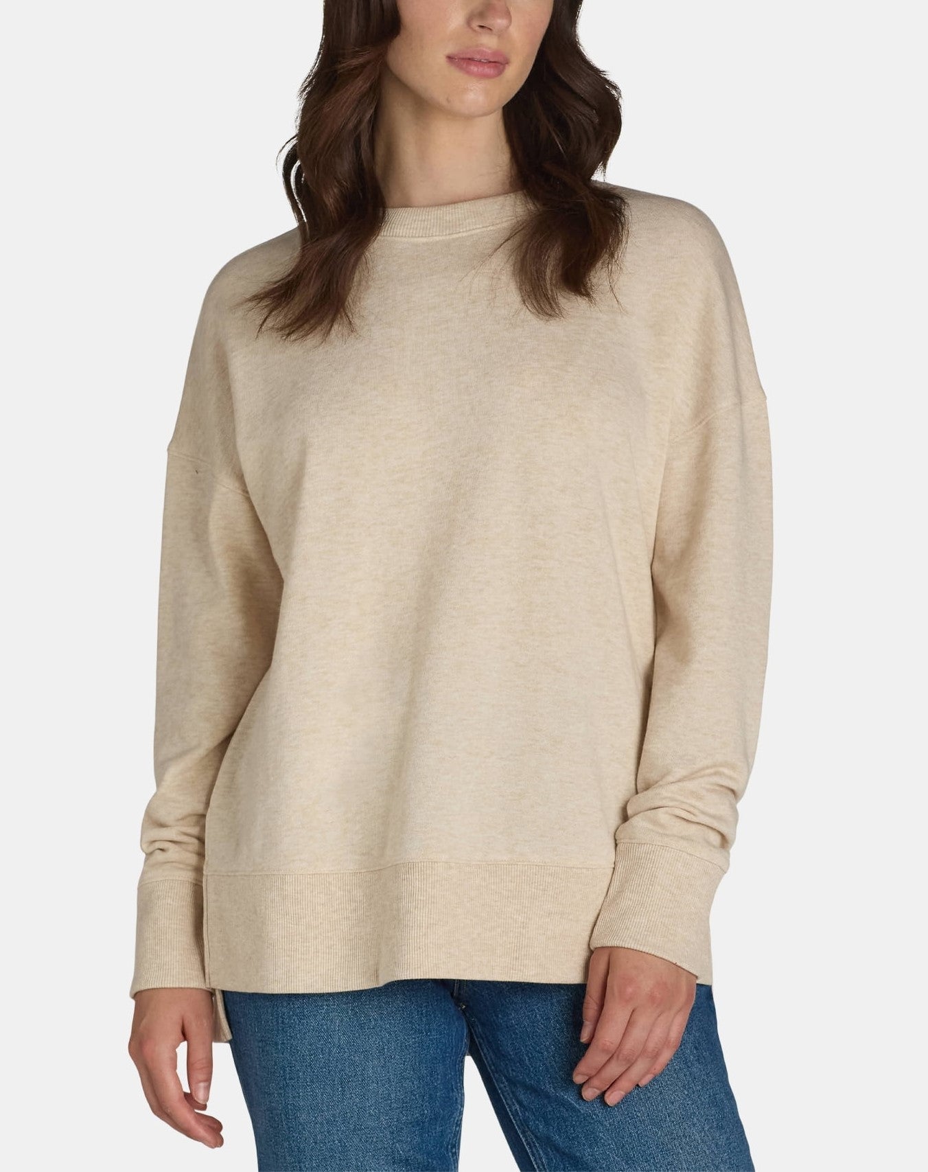 Women's High Low Hem Side Slit Pullover Sweatshirt (Buy 2 Free Shipping)