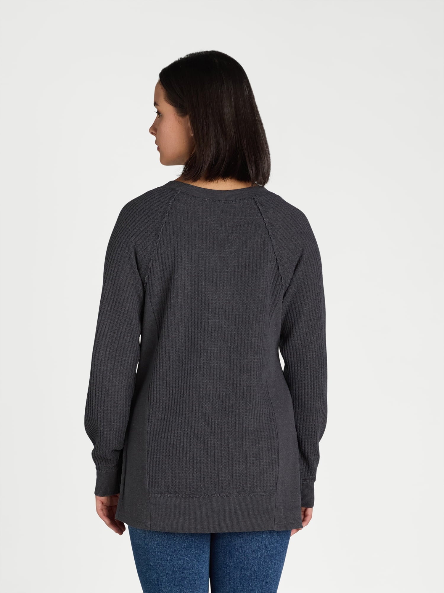 Women's Waffle Knit Sweatshirt