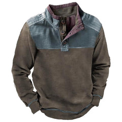 Men's Winter Pullover Hoodie Turn-down Collar Outdoor Long Sleeve Sweatshirt