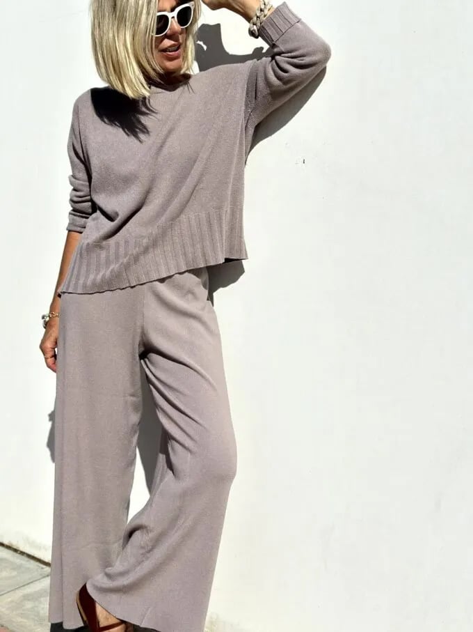 2025 Hot Sale Soft Cashmere Casual Sweater Suit