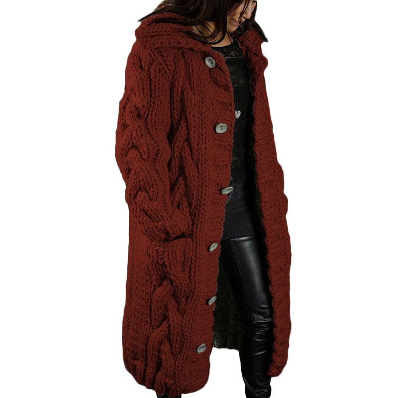 2023 Knitted Thick-Line Jumper Coat