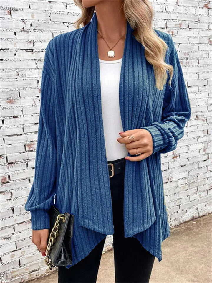 Temperament Commuter Women's New Fall and Winter Long-sleeved Solid Color Loose Comfortable Casual Cardigan Jacket