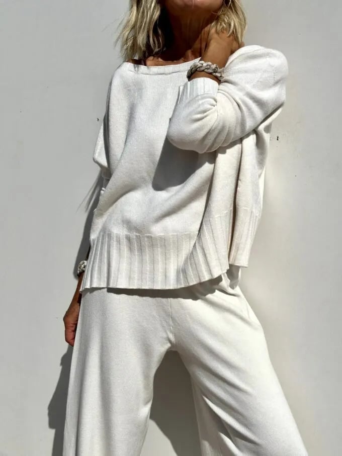 2025 Hot Sale Soft Cashmere Casual Sweater Suit