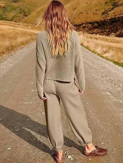 Fall Knit Top Sweater Set