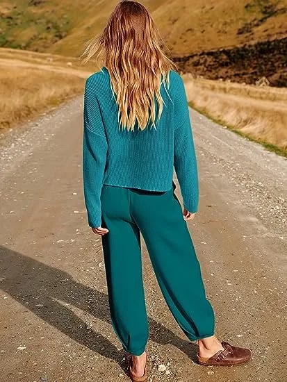 Fall Knit Top Sweater Set