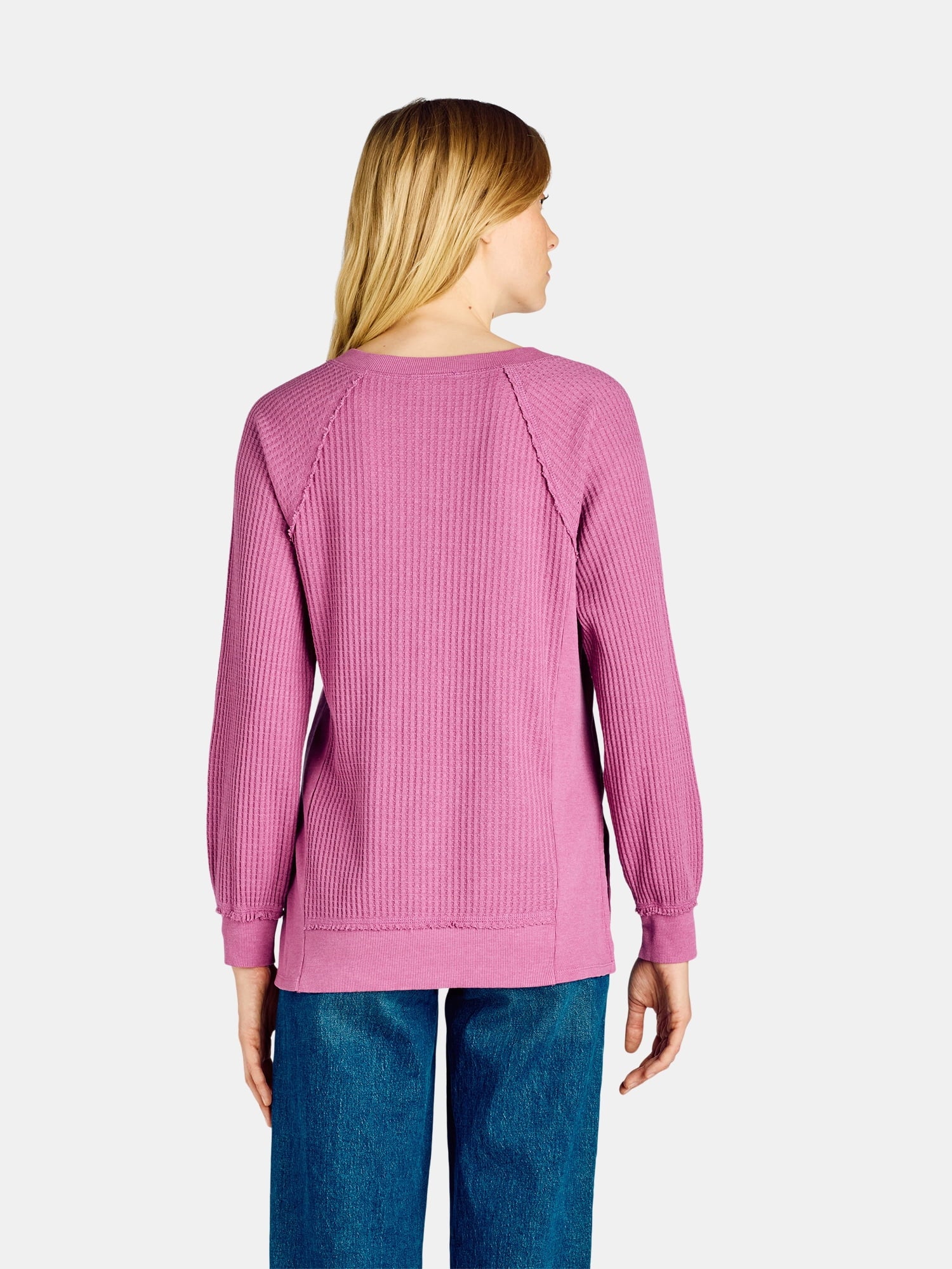 Women's Waffle Knit Sweatshirt