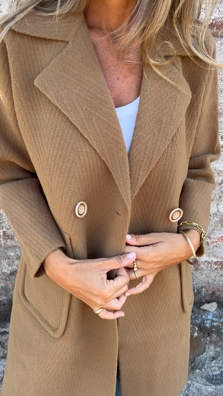 Casual Lapel Single-breasted Long Coat