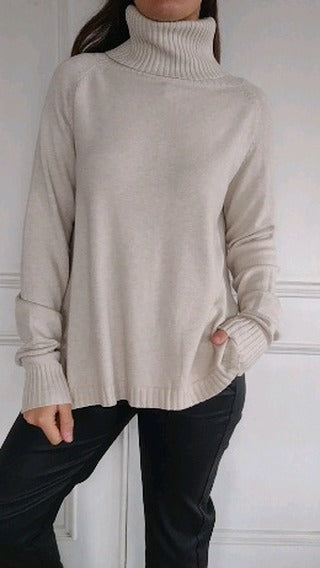 Women's Oversized Turtleneck Long Sleeve Casual Pullover Knit Tunic Sweater-BUY 2 GET FREE SHIPPING